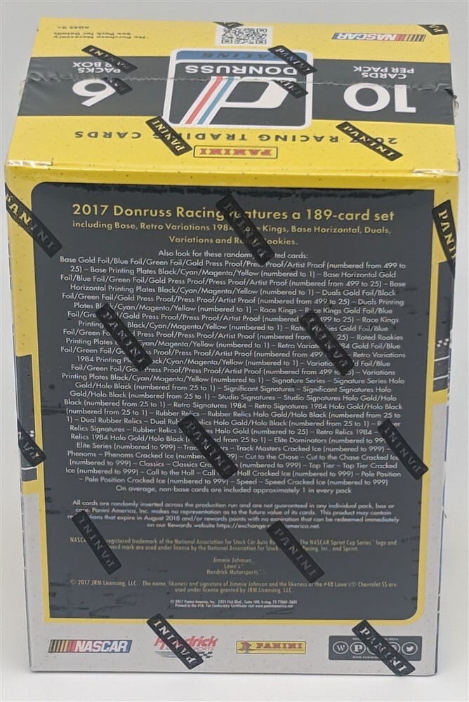 Factory Sealed Blaster Box 2017 Panini Donruss NASCAR Racing Cards