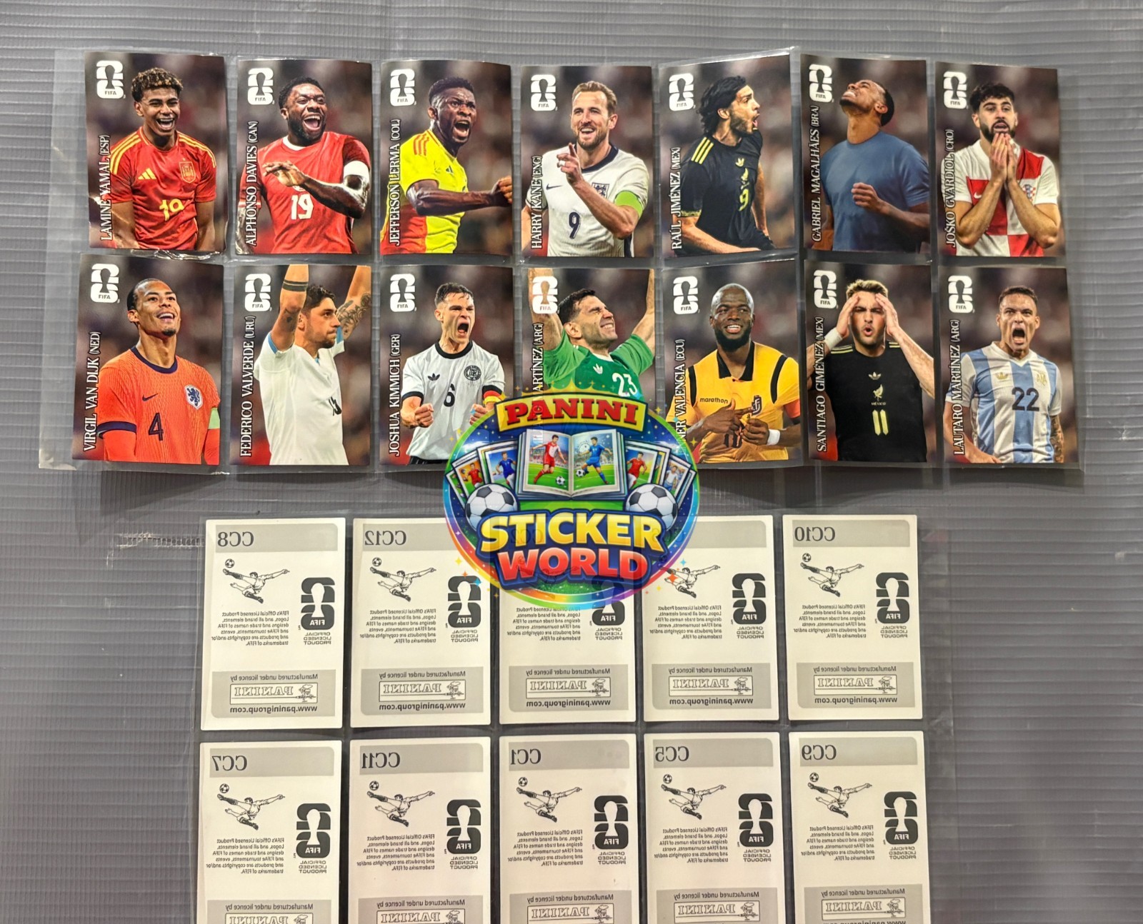 COCA-COLA Panini FIFA World Cup 2026 Complete Set 14 Stickers