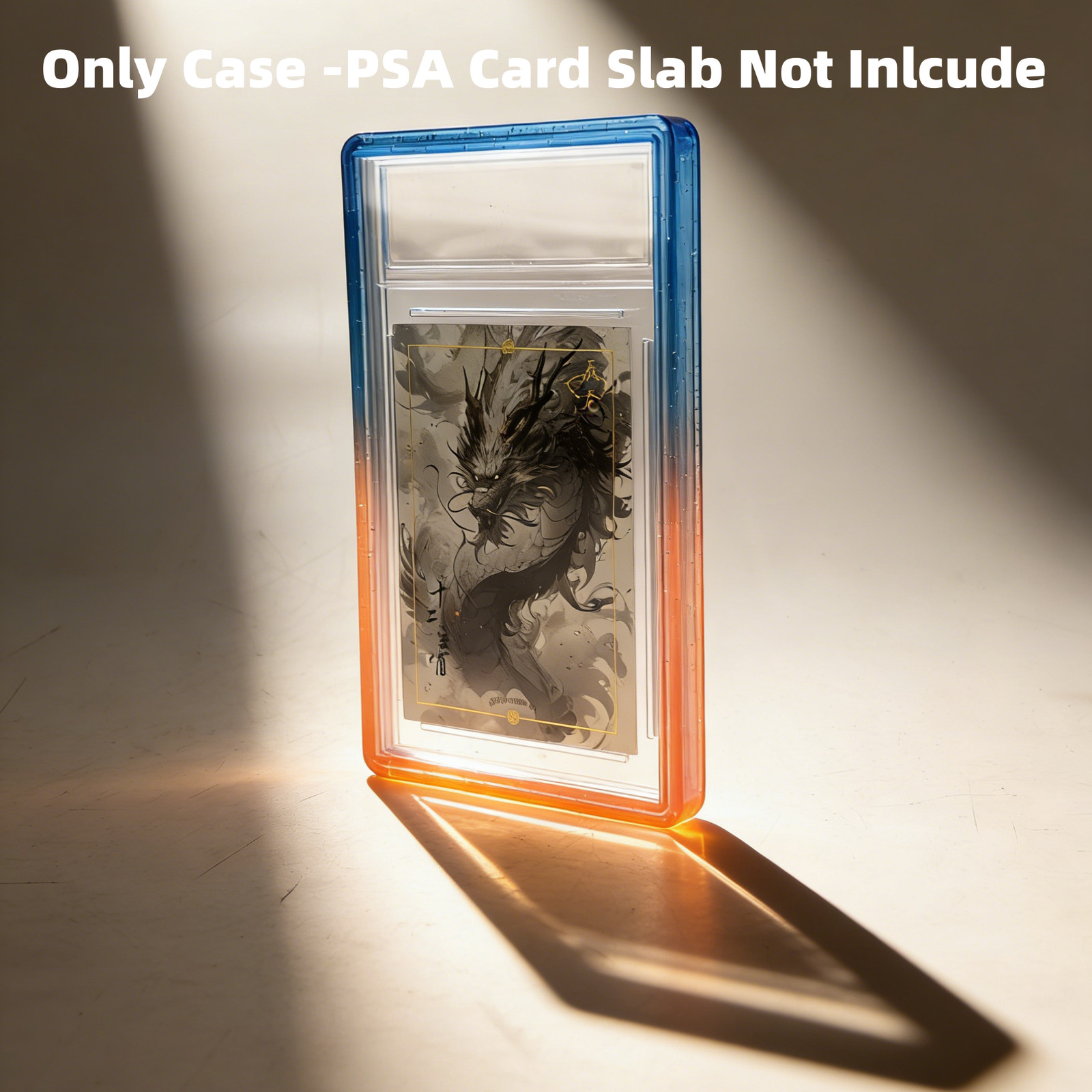 1/2/5pc Gradient Bumper Guard Case for 35PT PSA Graded Card Slab W/ Back Panel