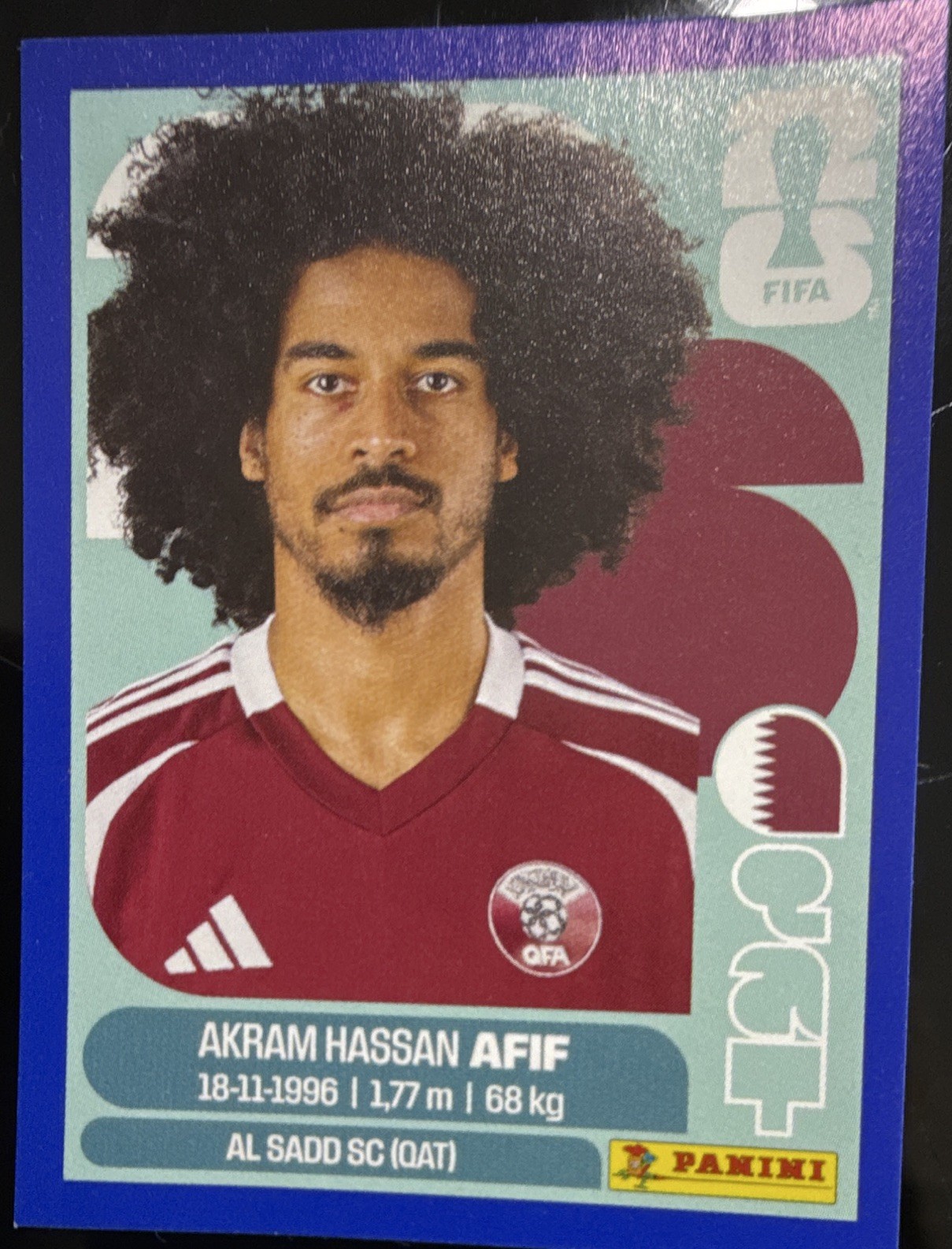 Panini FIFA World Cup 2026 Sticker QAT 18 Akram Hassan Afif Qatar