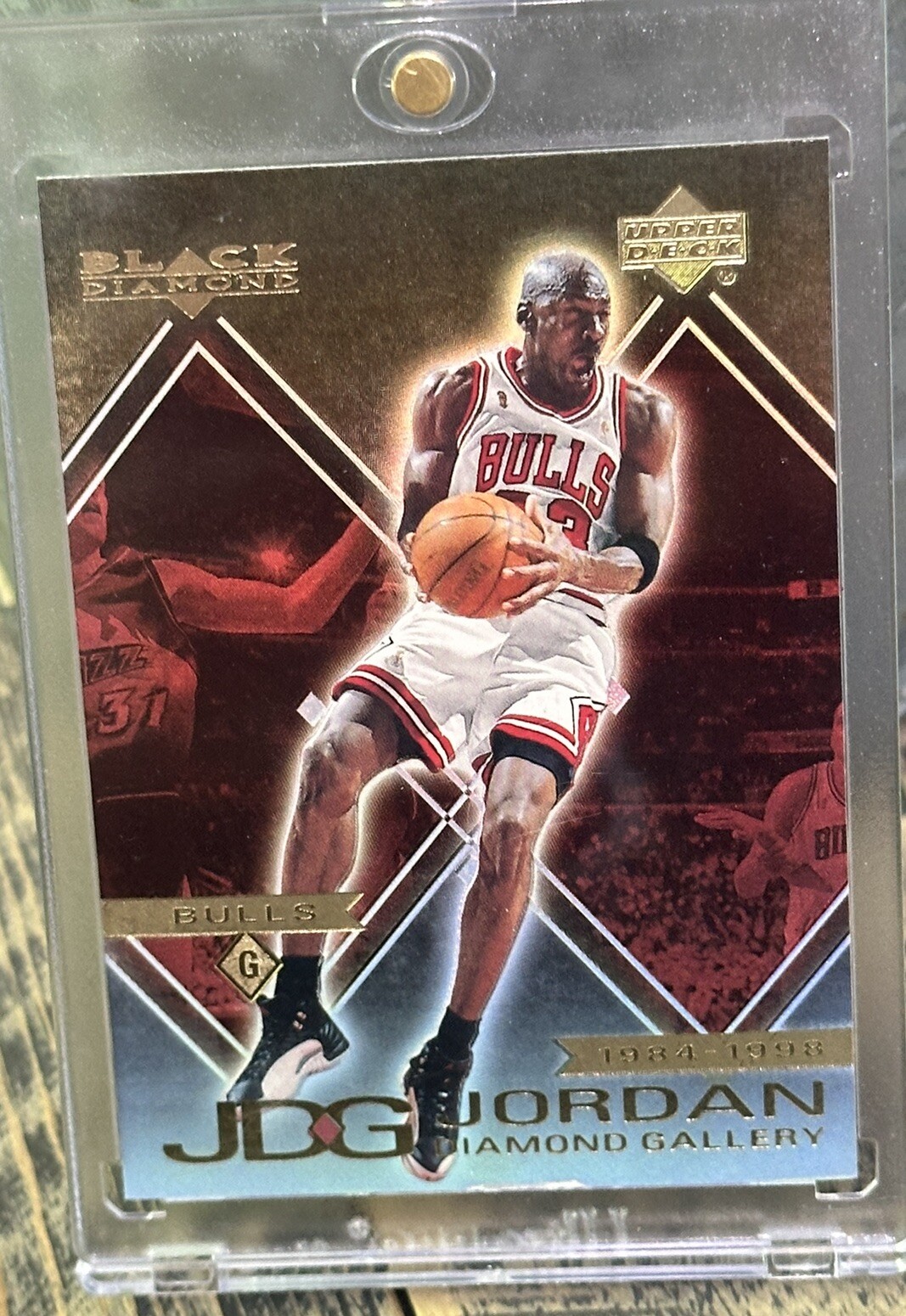 Michael Jordan Card REFRACTOR RAINBOW HOLO FOIL RARE INSERT BULLS JERSEY #23