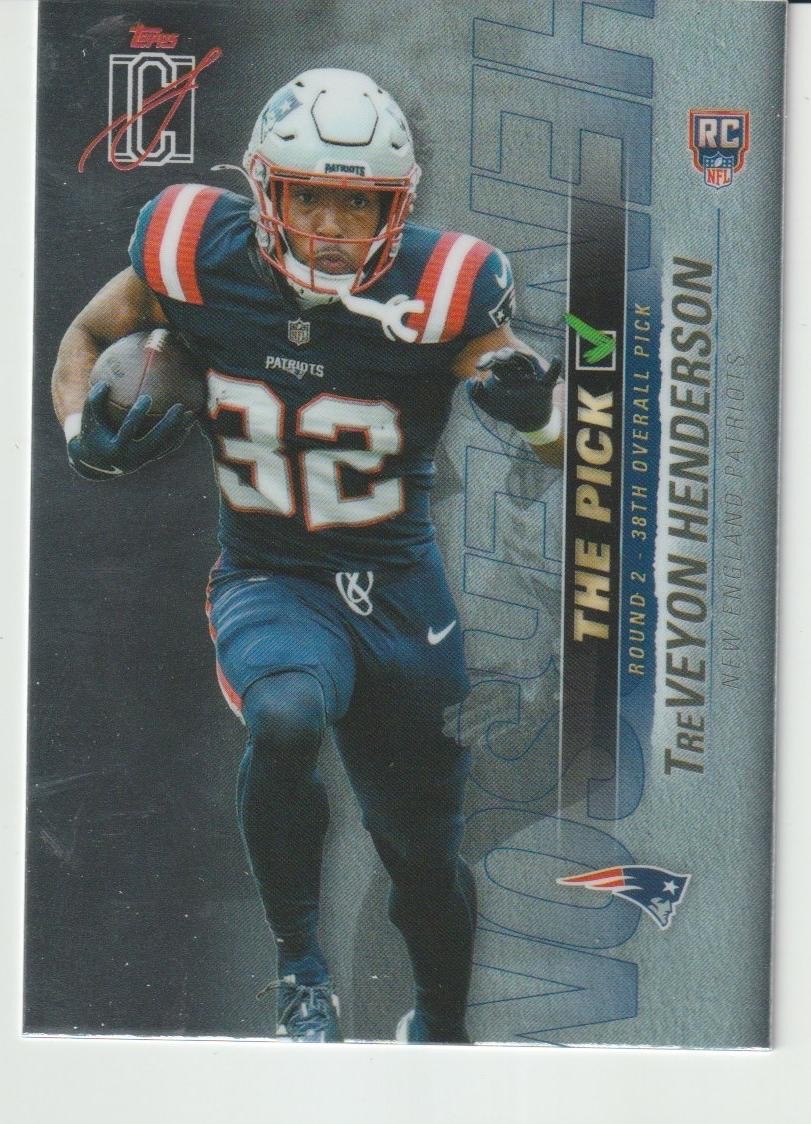 2025 Topps Signature Class TreVeyon Henderson The Pick TP-22 Patriots RC