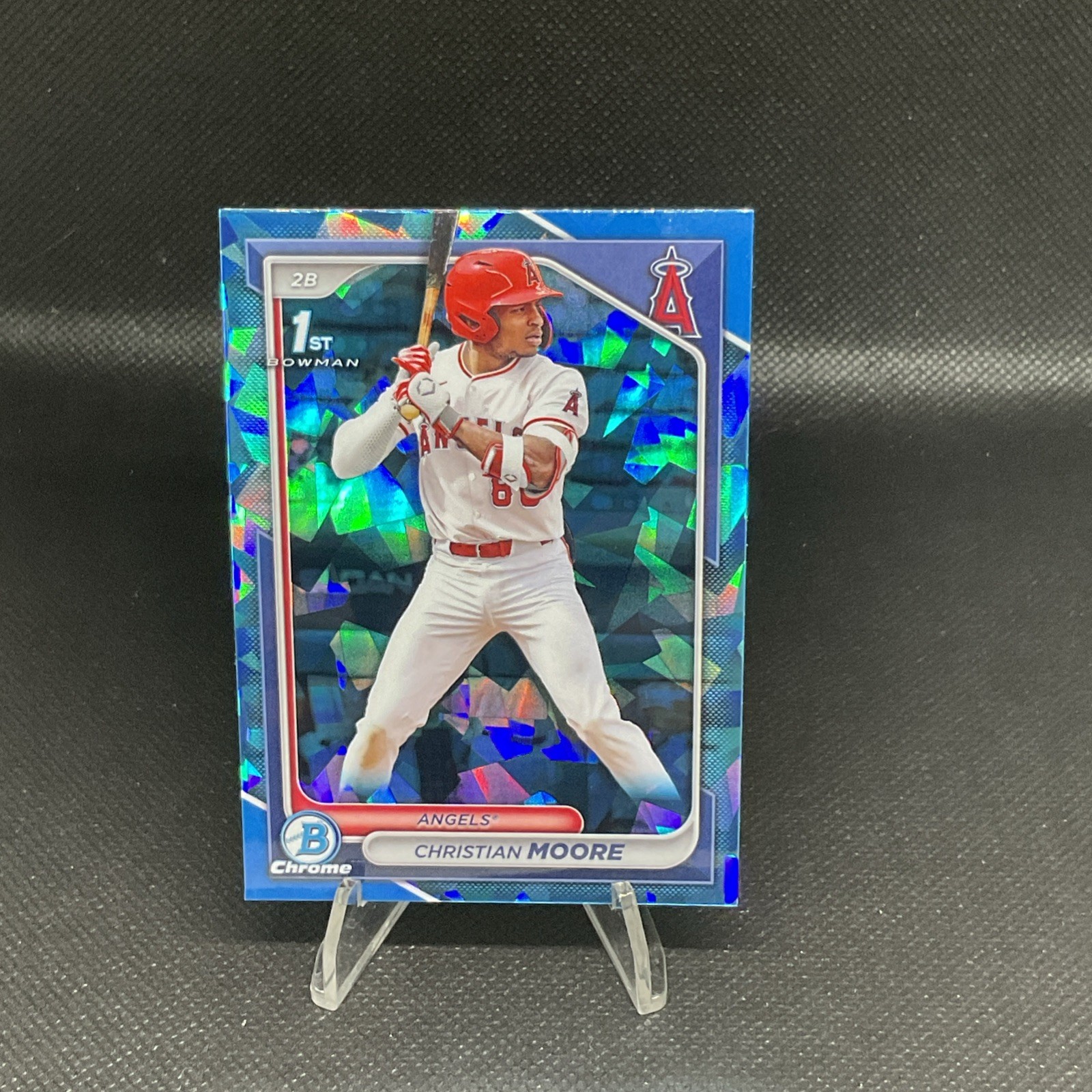 2024 Bowman Draft Sapphire Christian Moore Chrome 1st Prospect #BDC-13 Angels