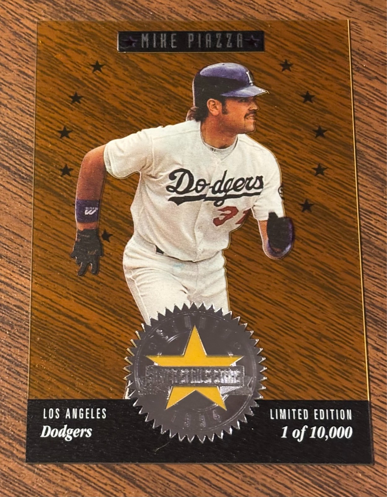 Mike Piazza 1994 Donruss Studio Silver Series Stars insert #6 LA Dodgers – NICE