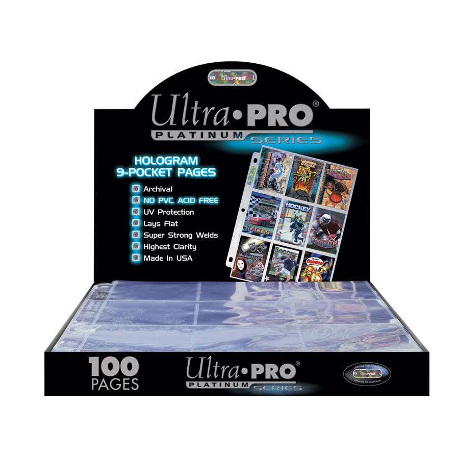 4 pks of 100 (400) Ultra PRO Platinum Series Std Sized 9-Pocket Binder Pages