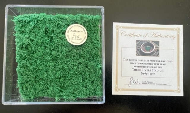 Pittsburgh Steelers Game Used vintage turf from Three Rivers Stadium…RARE!