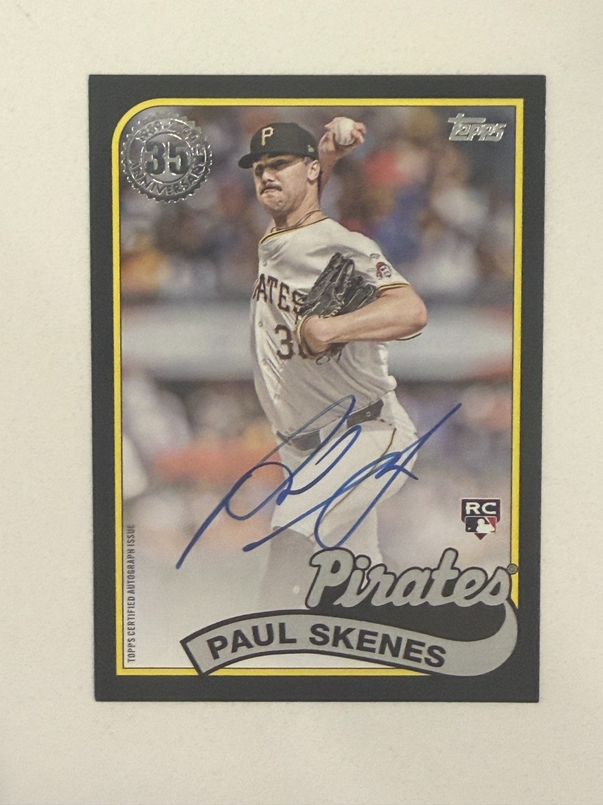 2024 Topps Update Paul Skenes 1989 Autograph Rookie #89AU-PS 024/199
