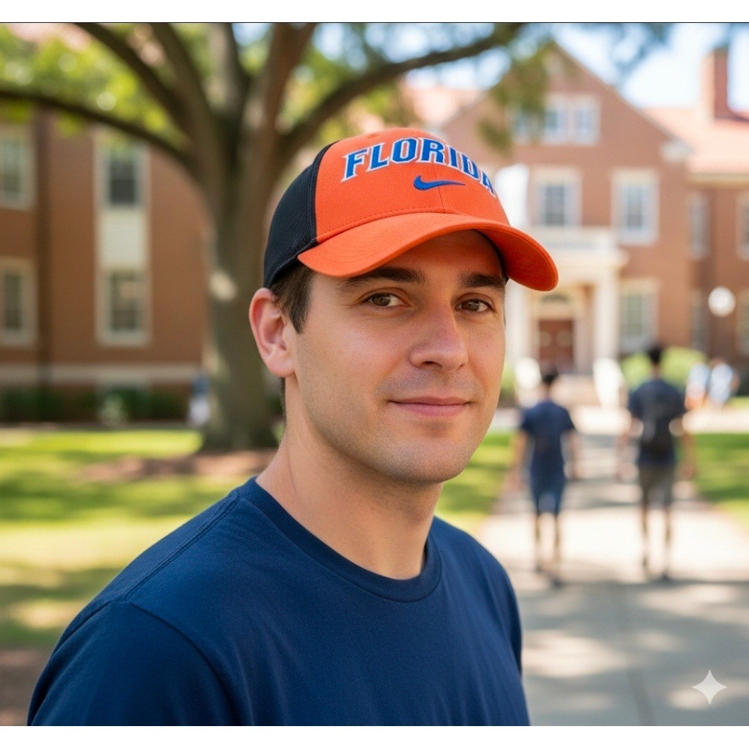 Florida Gators Hat Nike Legacy 91 Logo Dri-Fit Orange Black Vintage Flexfit Cap
