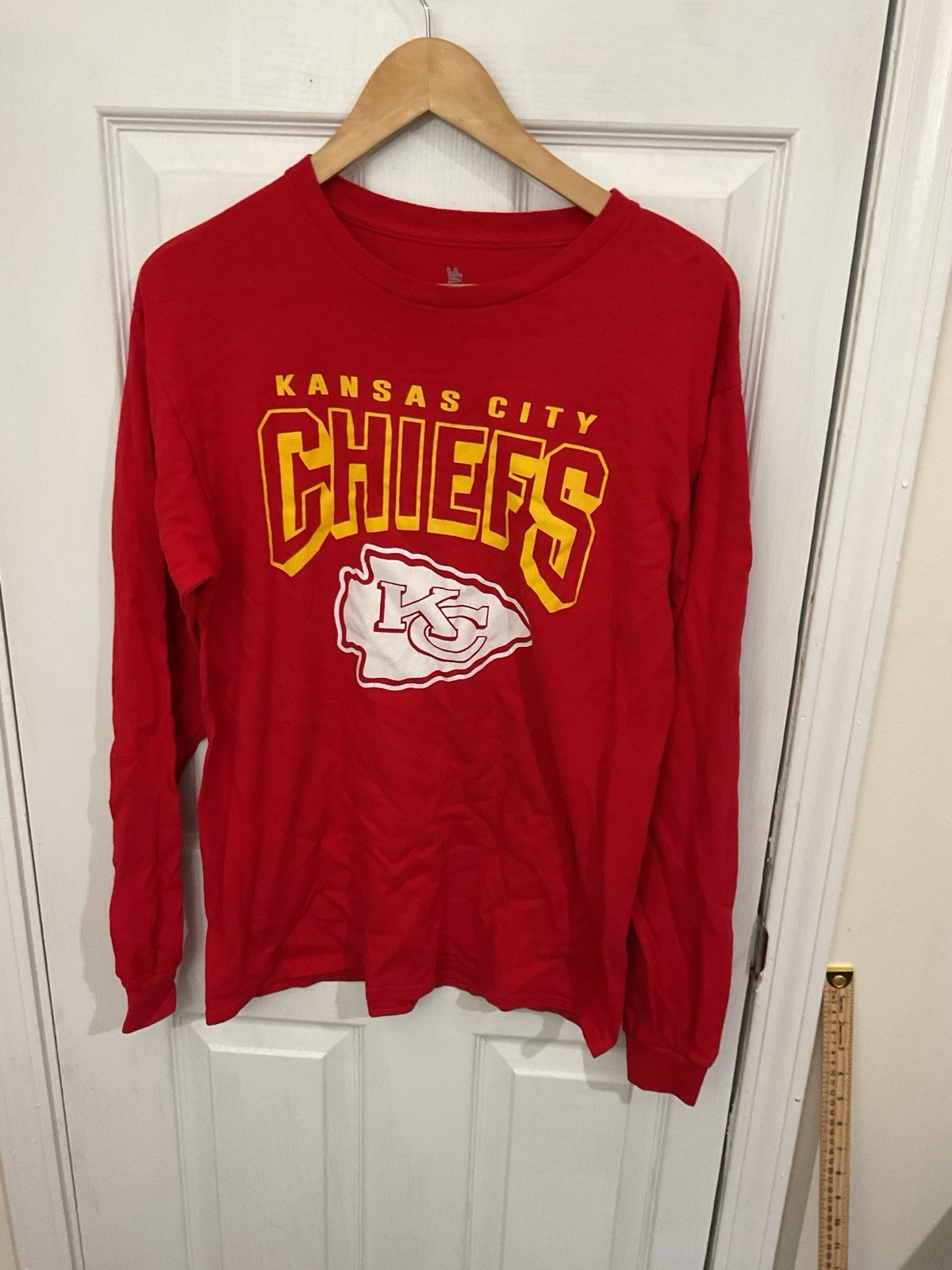 Kansas City Chiefs Red Long Sleeve T-Shirt by Junk Food Clothing