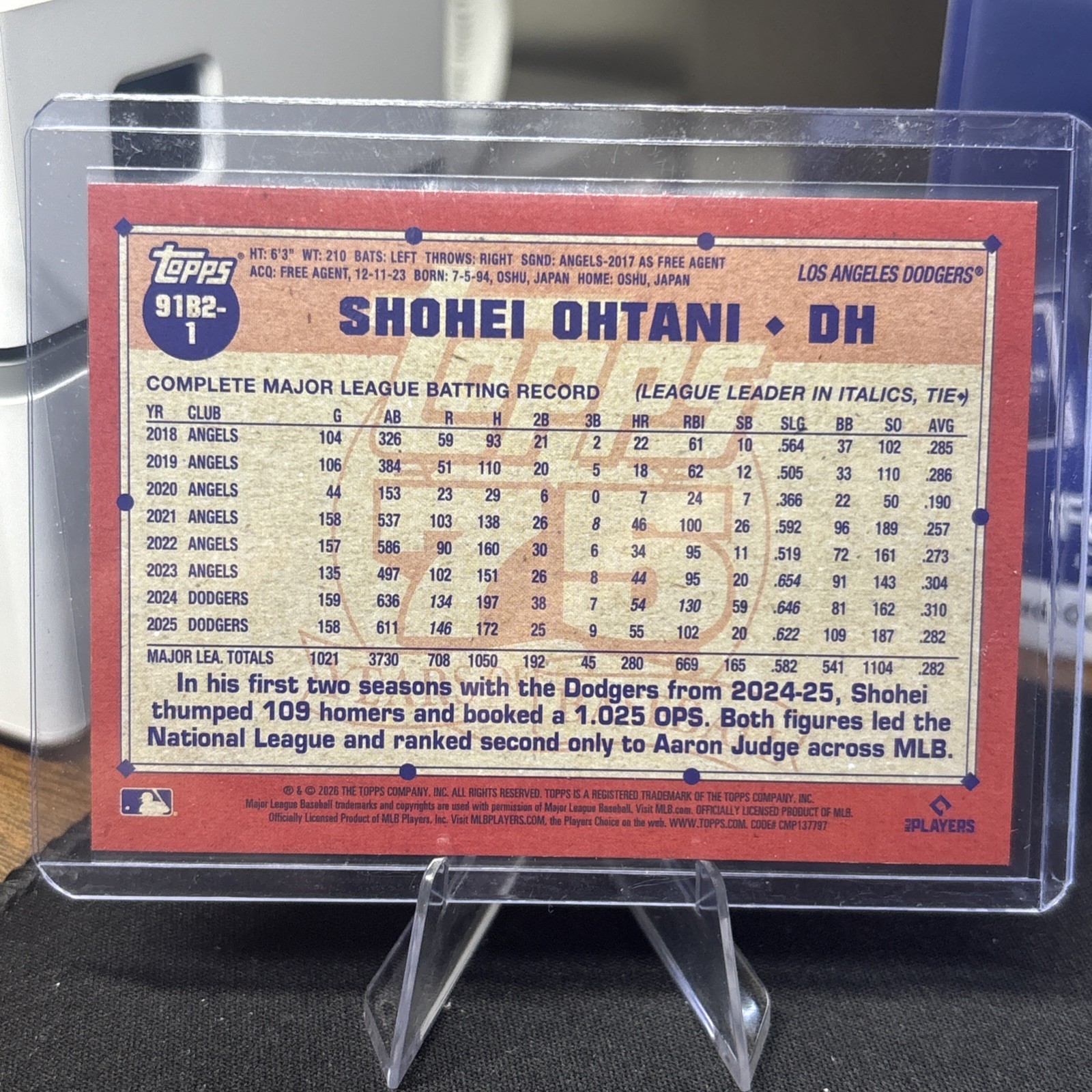 2026 Topps 75 Series 2 Shohei Ohtani Dodgers 1991 Crackle Foil Insert #91B2-1