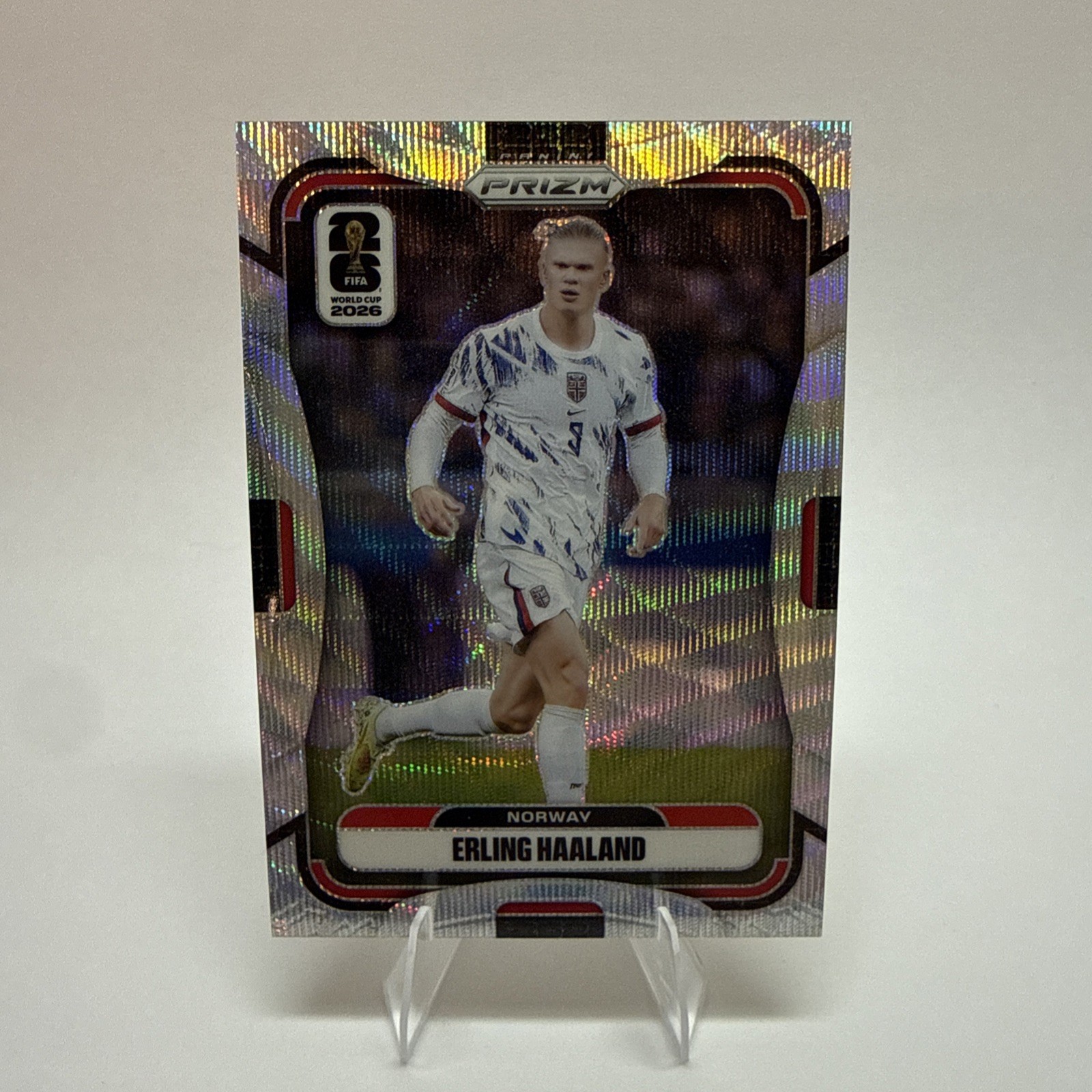 2026 Panini Prizm FIFA World Cup Erling Haaland Silver Wave Prizm #333 Norway