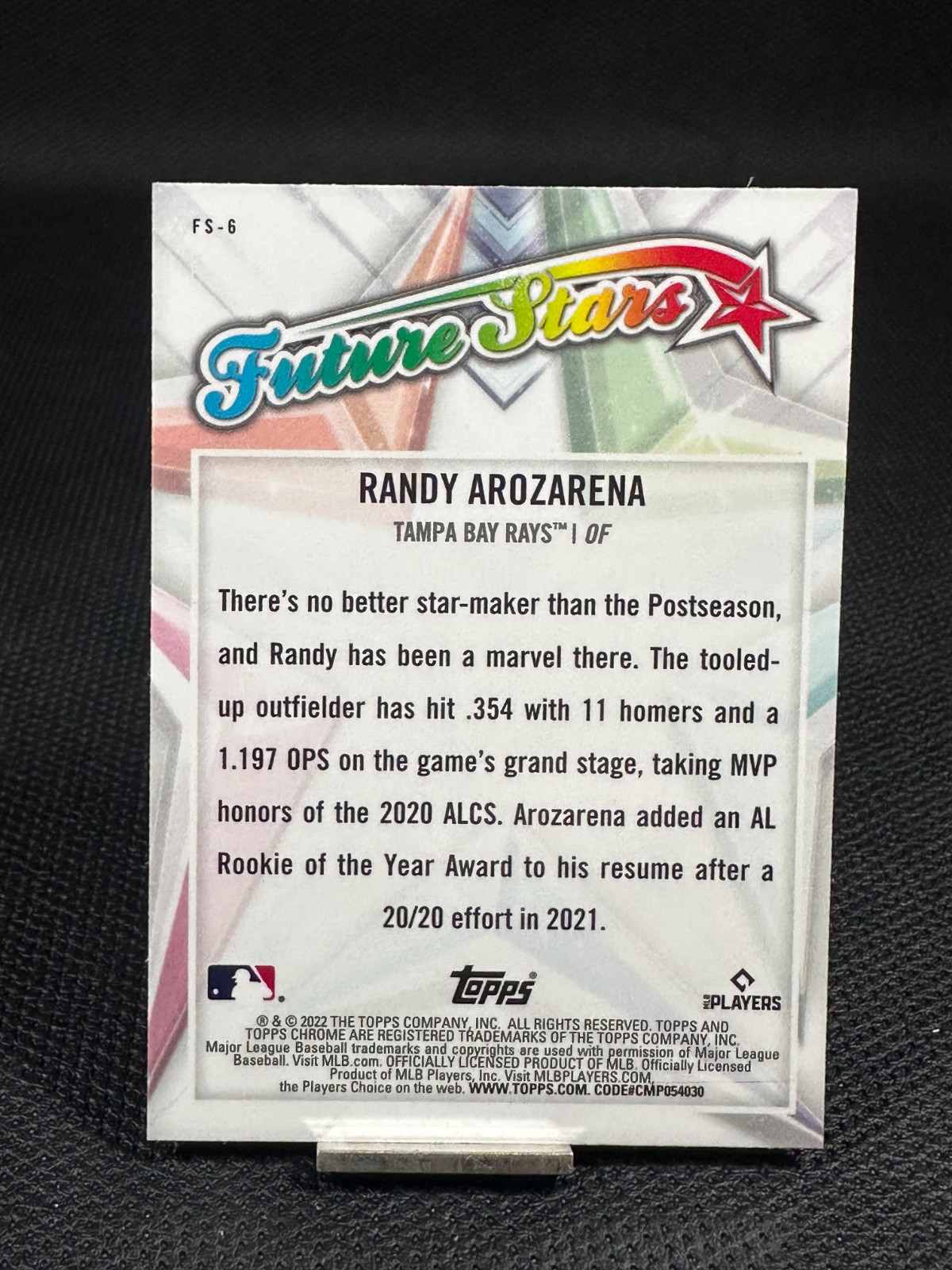 2022 Topps Chrome RANDY AROZARENA Future Stars #FS-6