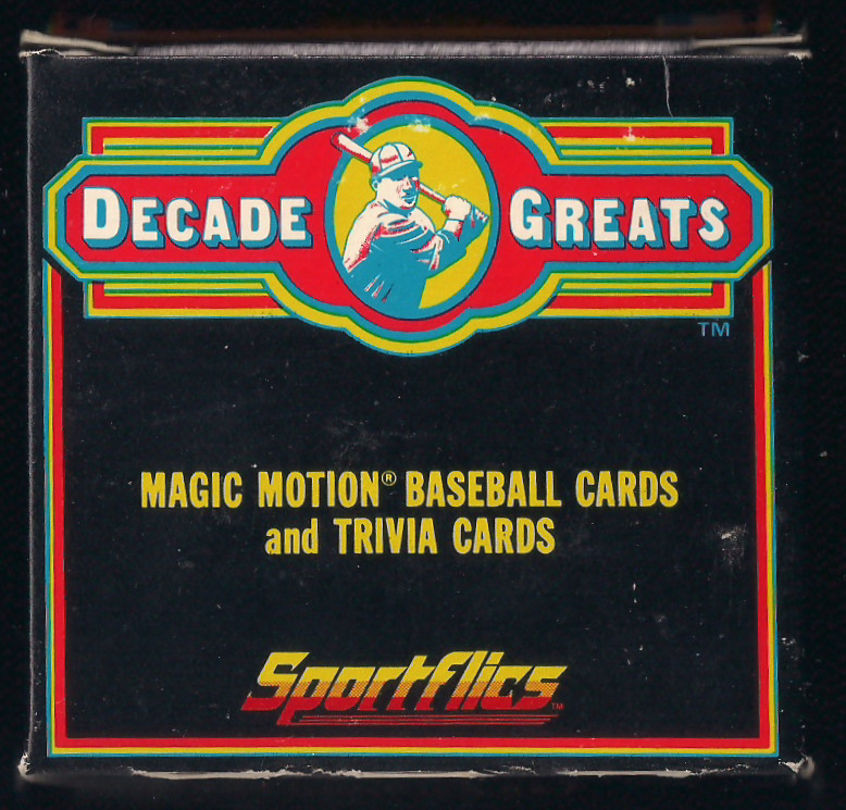 1986 SPORTFLICS DECADE GREATS – 75 BASEBALL SUPERSTAR CARDS + 51 TRIVIA CARDS