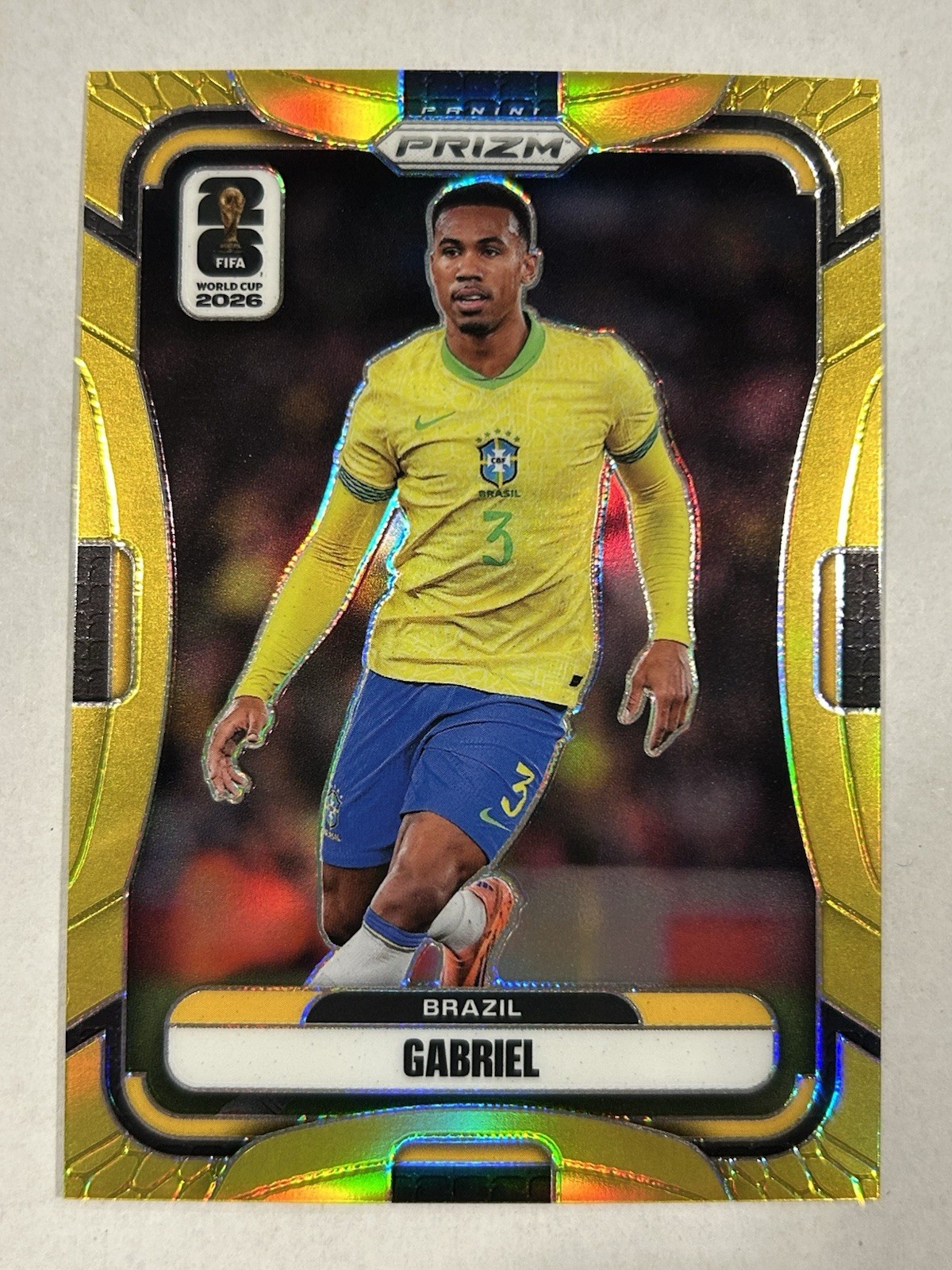 2026 Panini Prizm FIFA World Cup Gabriel Brazil #86 Gold Prizm 3/10 Jersey #