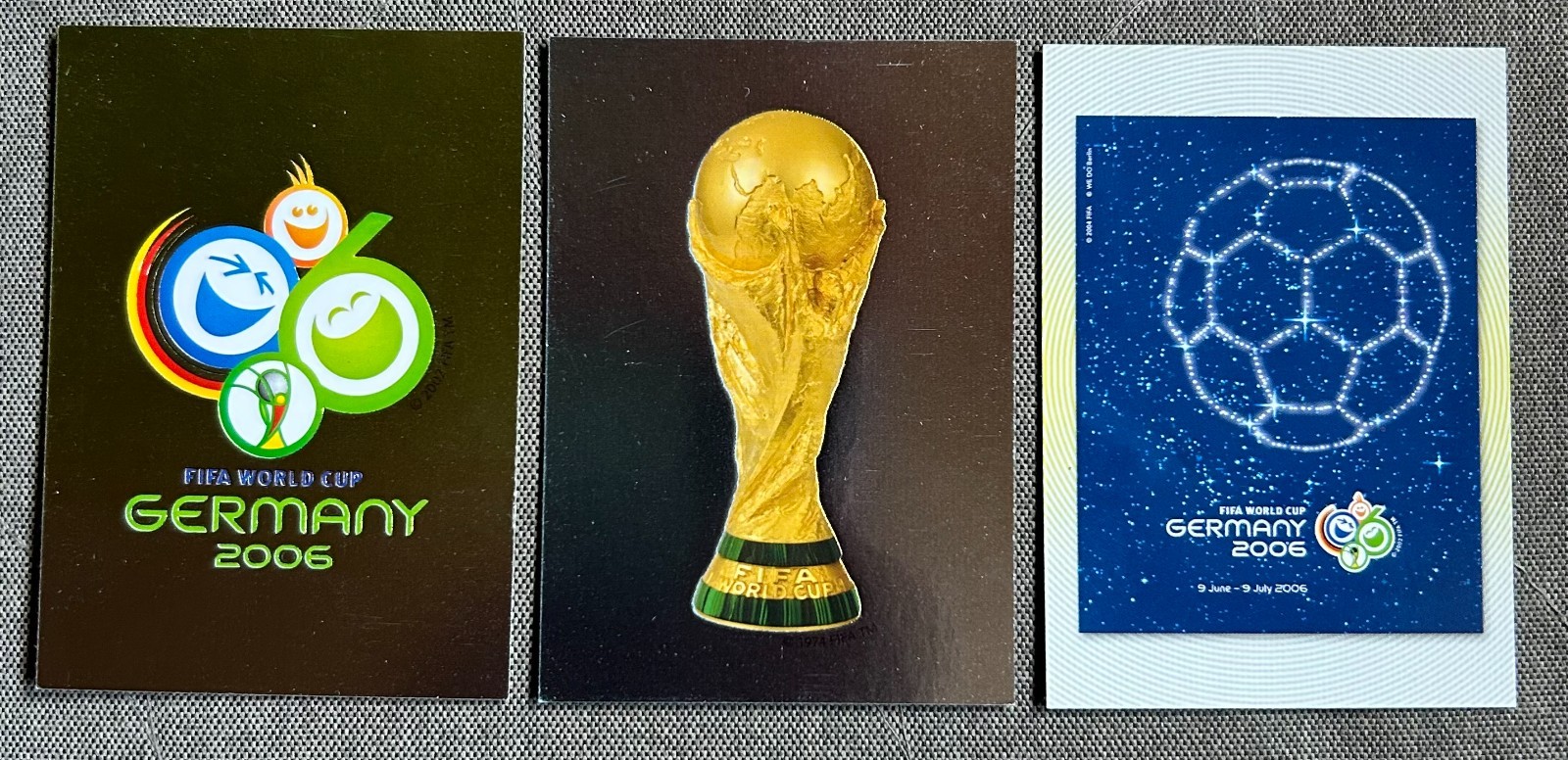 2006 Panini World Cup Cards #1, 2, & 4