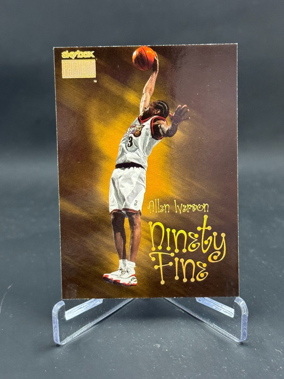 1998-99 Skybox Premium Basketball Allen Iverson Ninety Fine Card #209
