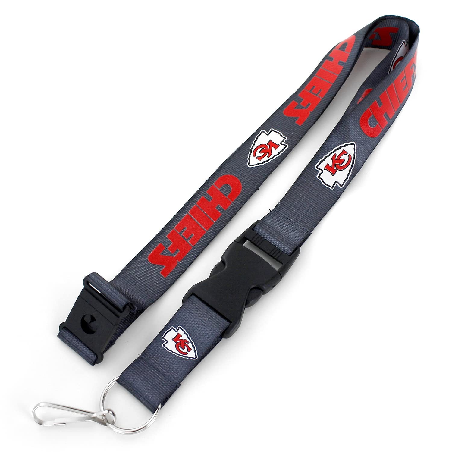 NFL Kansas City Chiefs Team Lanyard, Charcoal 6,