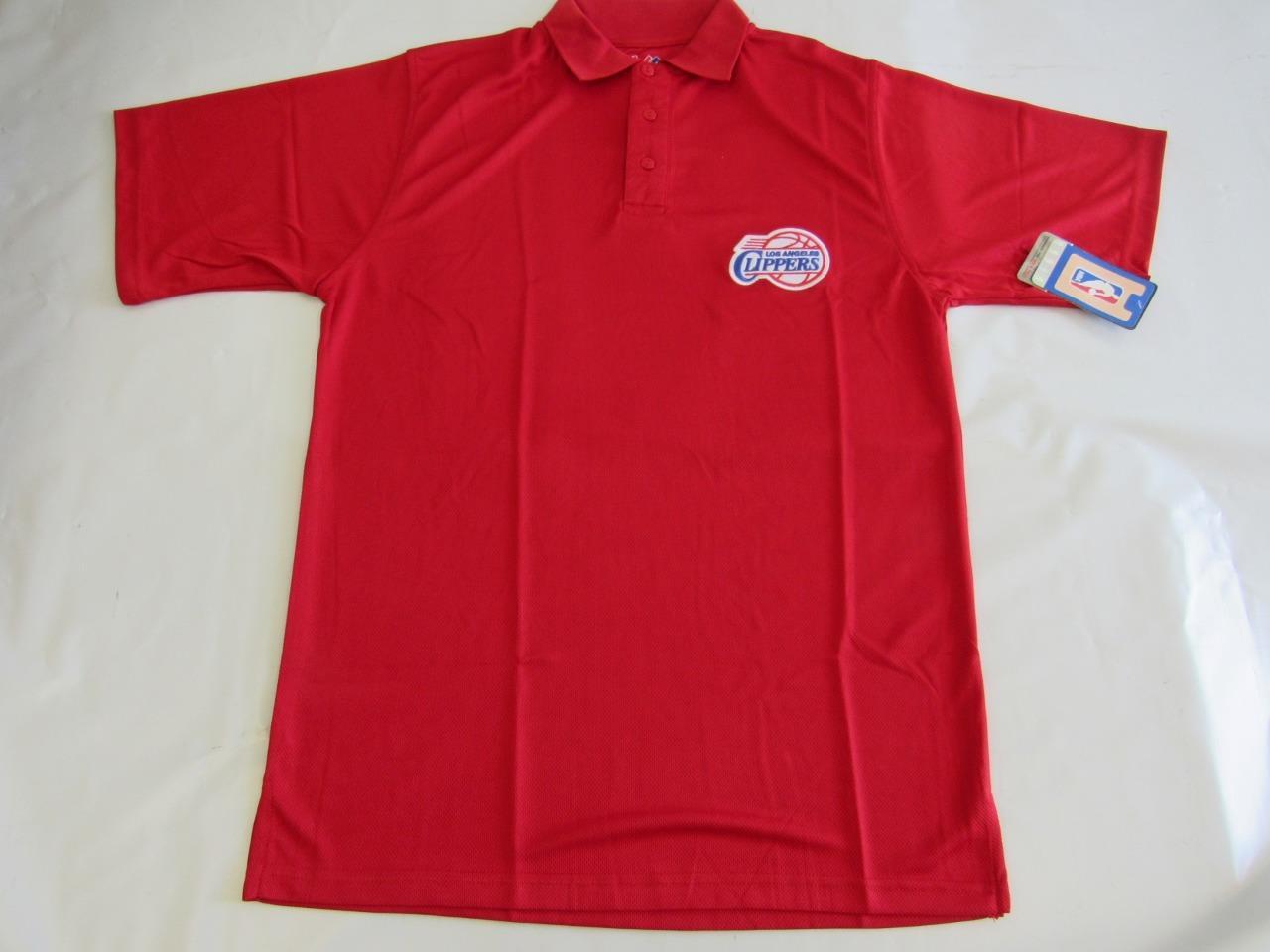 New Los Angeles Clippers Mens Big & Tall Sizes Red Majestic Polyester Polo Shirt