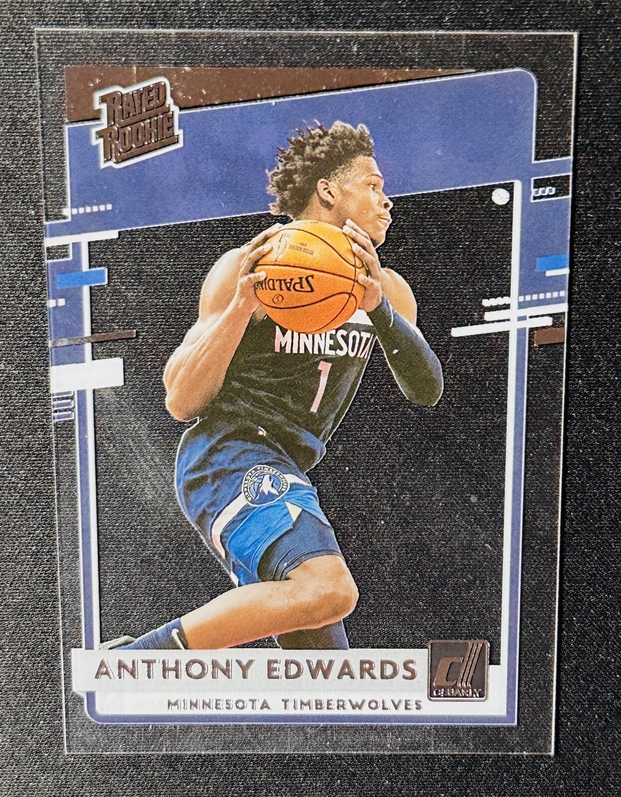 Anthony Edwards 2020-21 Panini Clearly Donruss Rated Rookie! #96 Timberwolves RC