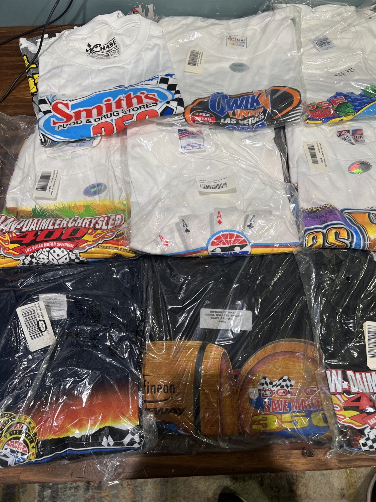 (5-Pack) Vintage NASCAR Shirts Various Styles Size Large (Random Pulls)