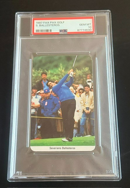 1987 FAX PAX GOLF SEVE BALLESTEROS PSA 10 ROOKIE LOW POP ONLY 26 EXIST HALL OF F