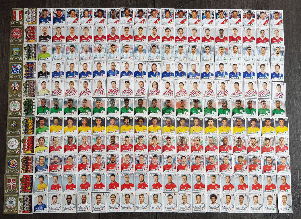2018 FIFA WORLD CUP Russia Panini STICKERS 00-251 SHINE FOIL STICKERS