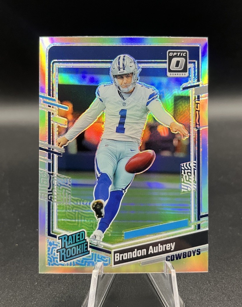 2023 Optic BRANDON AUBREY Holo Silver Prizm Rated Rookie Card RC Cowboys #226