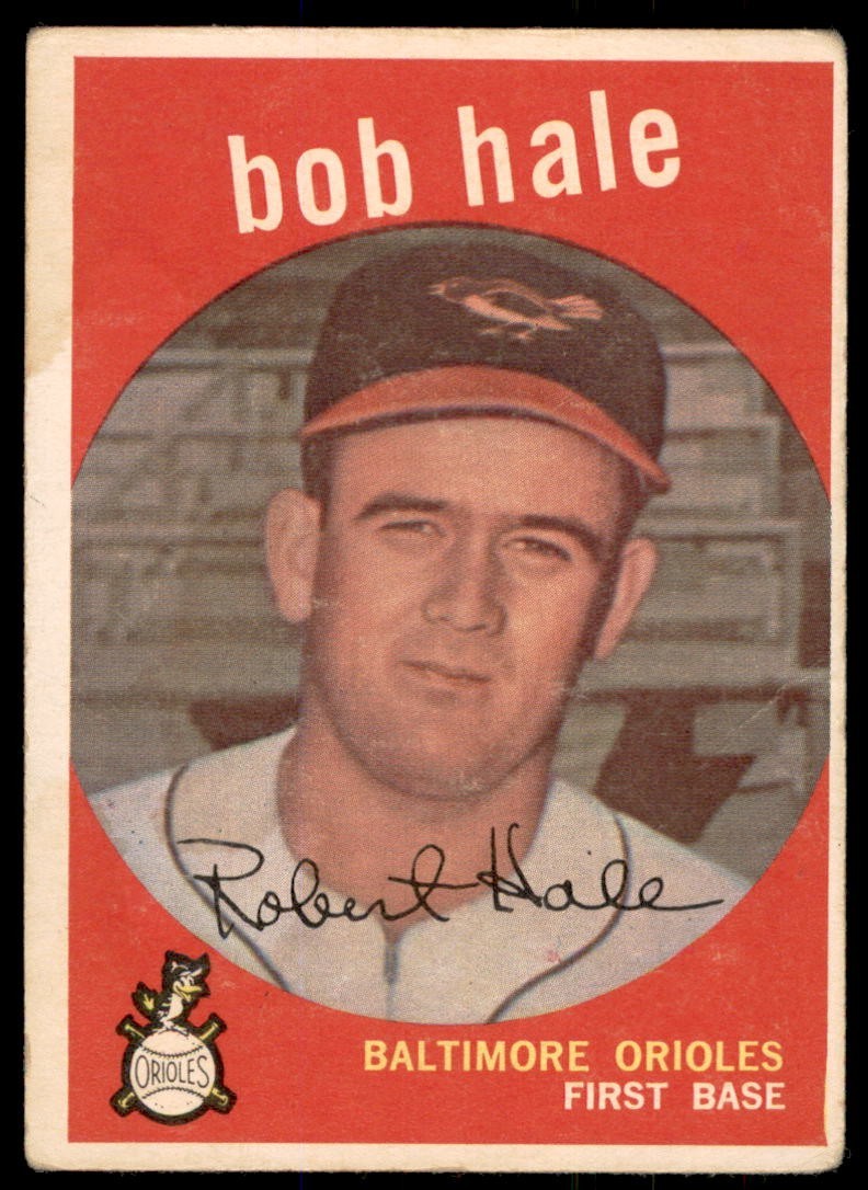 1959 Topps #507 BOB HALE Baltimore Orioles VG+ SP High #