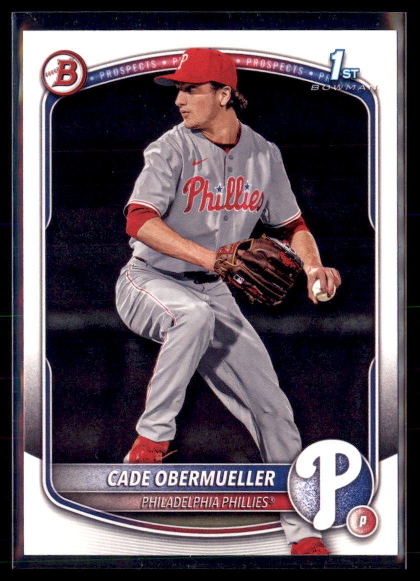 2025 Bowman Draft Paper 1st Cade Obermueller Phillies BD-80 5 card lot