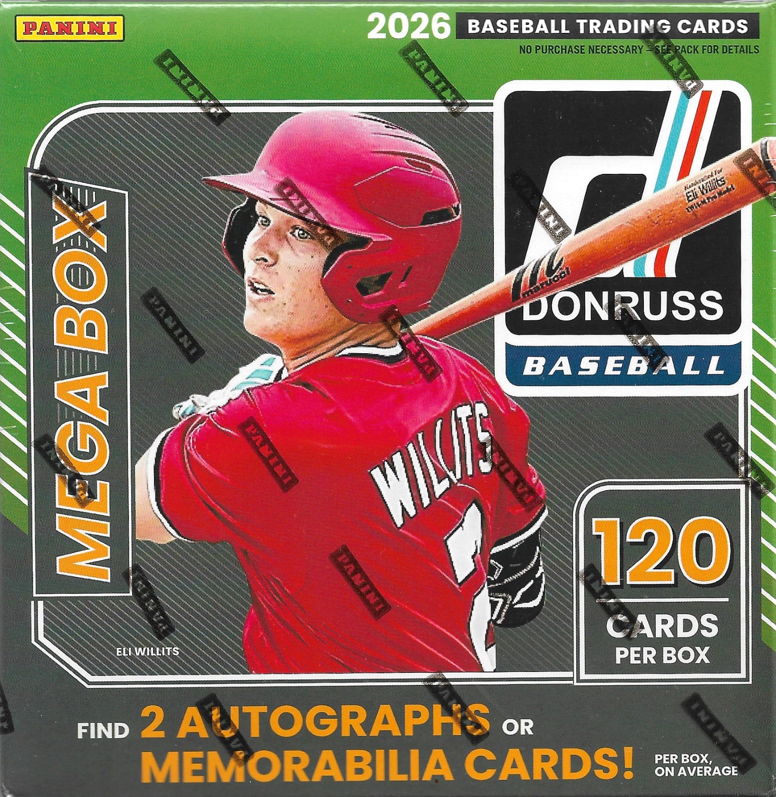 2026 Panini Donruss Baseball Mega Box Factory Sealed 120 total cards