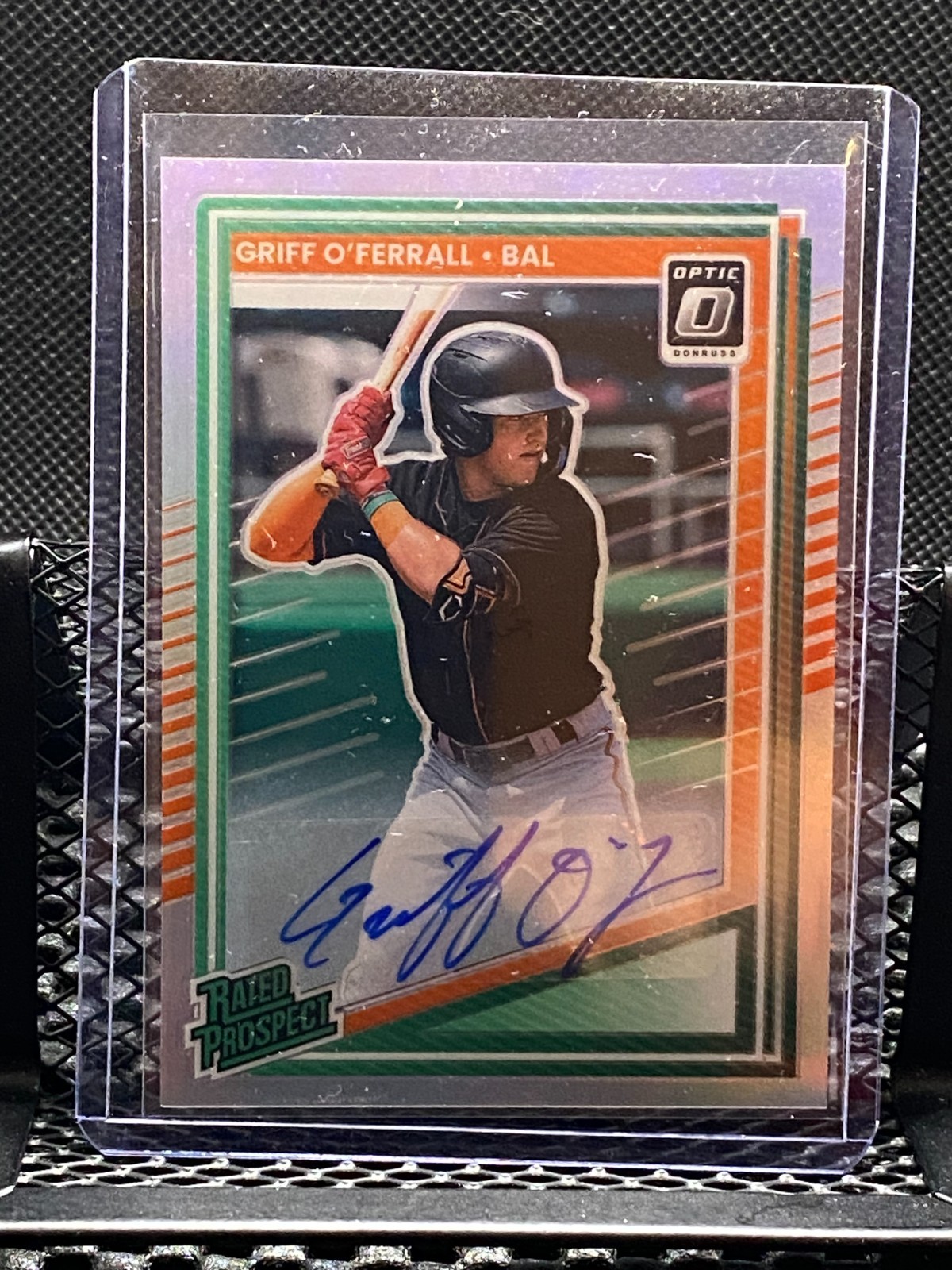 Griff O’Ferrall 2025 Donruss Optic Rated Prospect Silver Holo Auto #177 Orioles