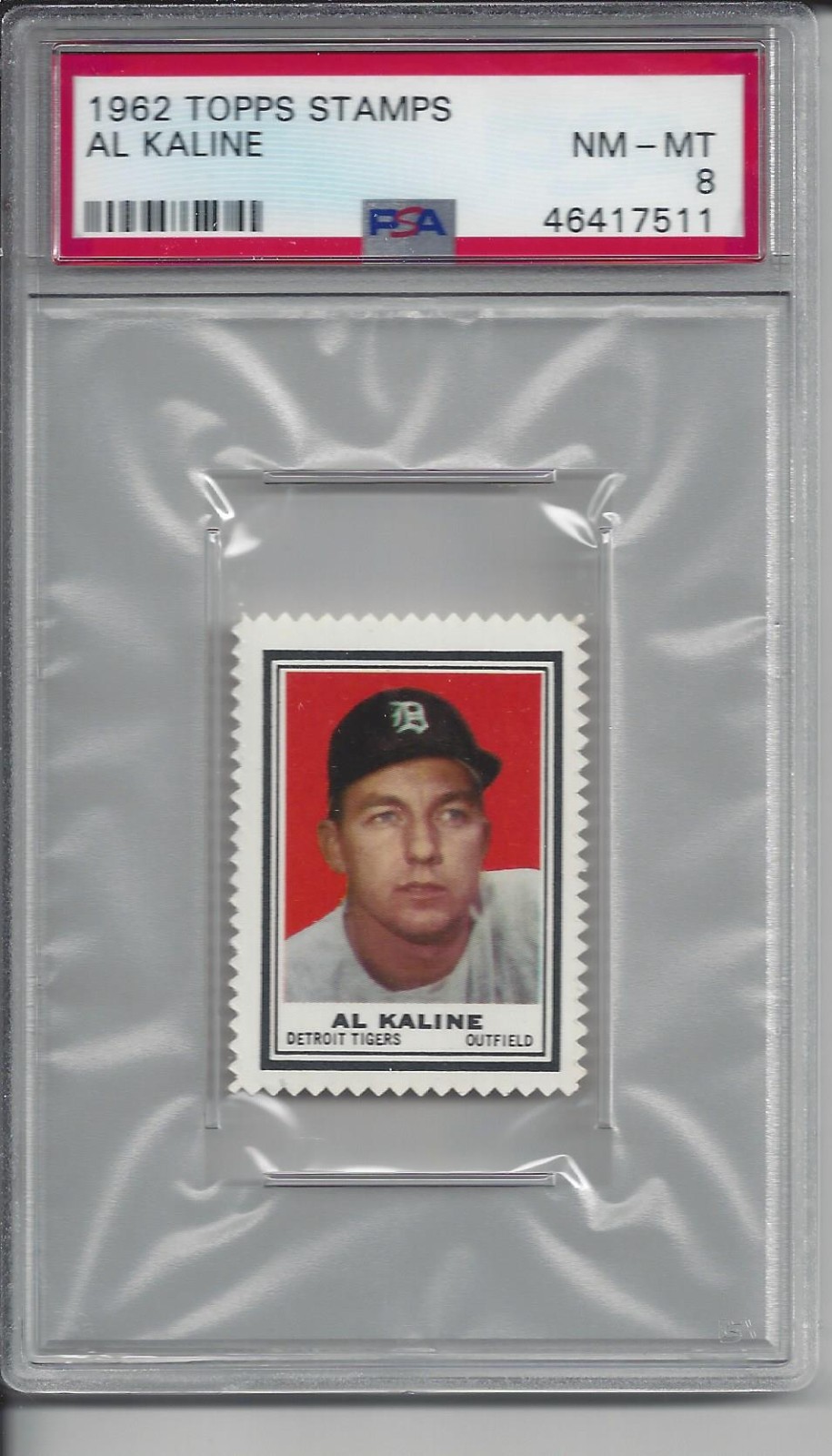 1962 Topps Stamps Al Kaline – PSA 8