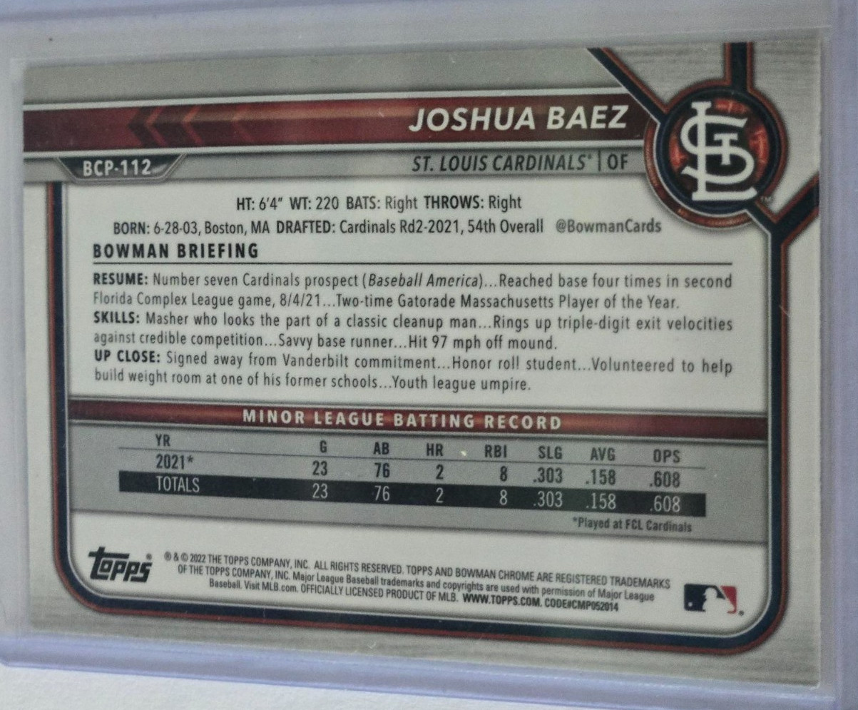 2022 Topps Bowman Mega Mojo Joshua Baez BCP-46 1st Bowman