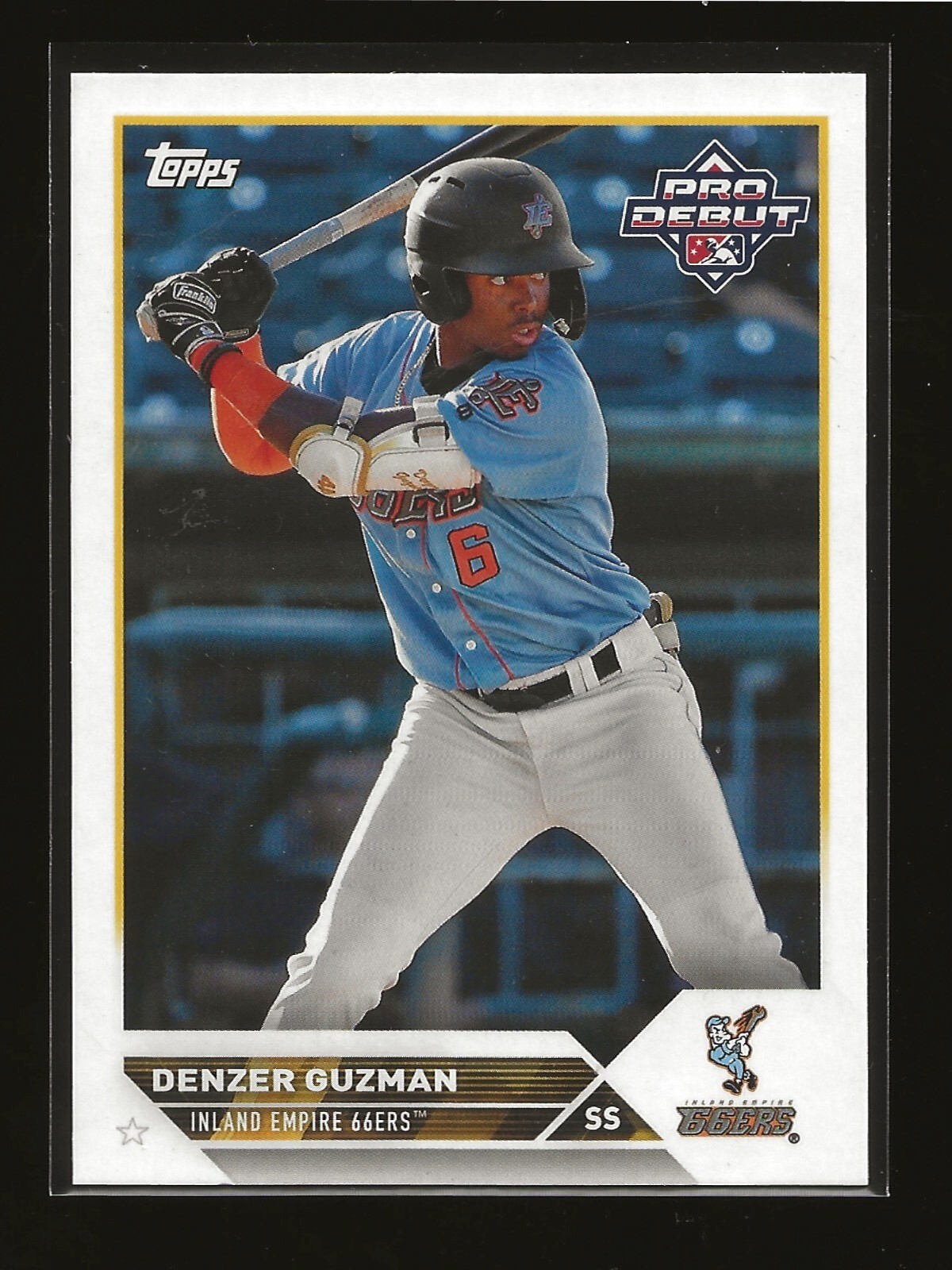 2023 Topps Pro Debut Denzer Guzman Base Card Inland Empire 66ers (#PD-30)