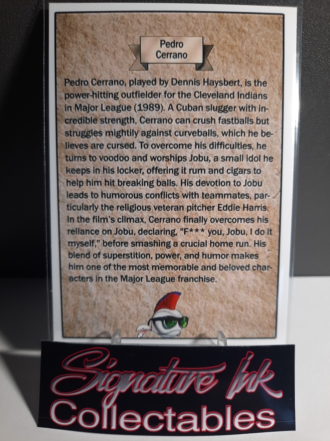 Pedro Cerrano / Dennis Haysbert Custom Art Card – Major League Movie – Raw Card