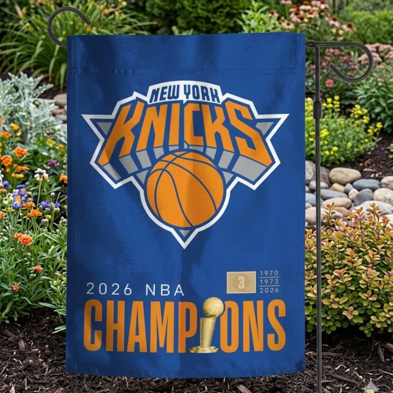NY Team Knicks 2026 NBA Champions Garden Flag Double Sided 12’x18′ Fast Shipping