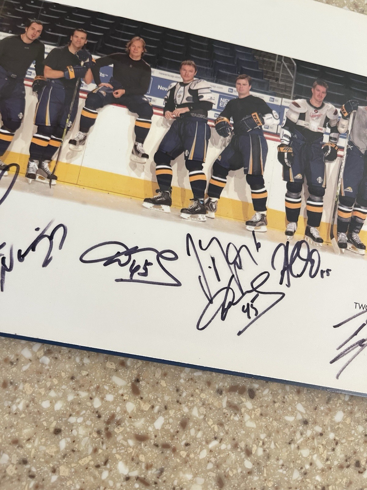 2006/07 Presidents Trophy Champ Buffalo Sabres Team Signed Photo Plaque 22 Autos