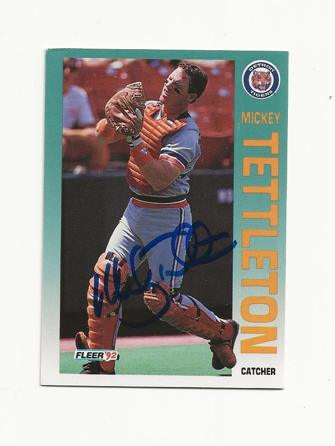 MICKEY TETTLETON TIGERS AUTOGRAPHED CARD