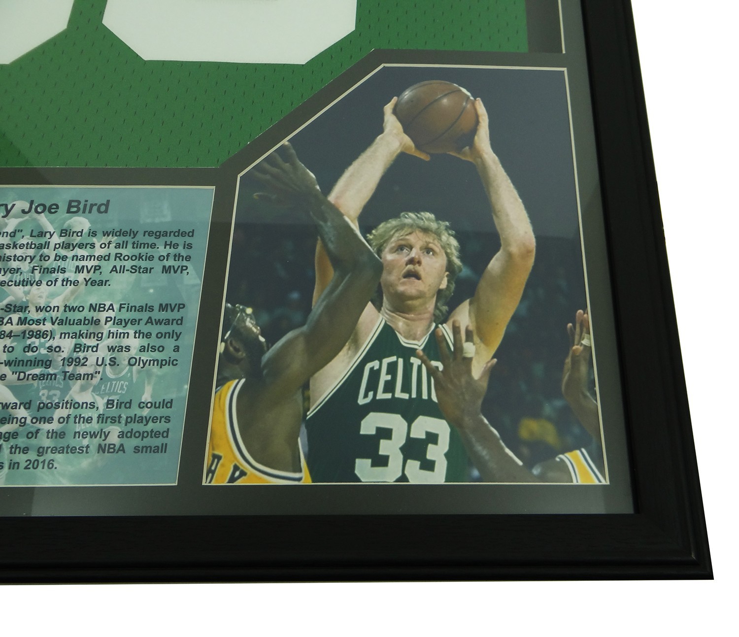 Larry Bird Celtics Mitchell & Ness Swingman 85-86 Season Jersey Framed UNSIGNED