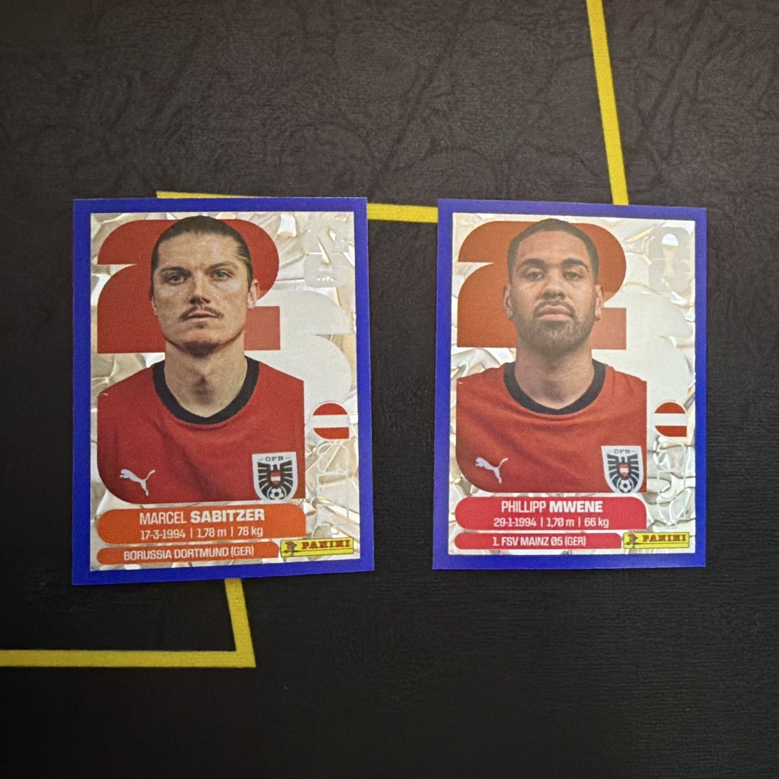 Panini 2026 Wold Cup Austria Blue Crumple Stickers