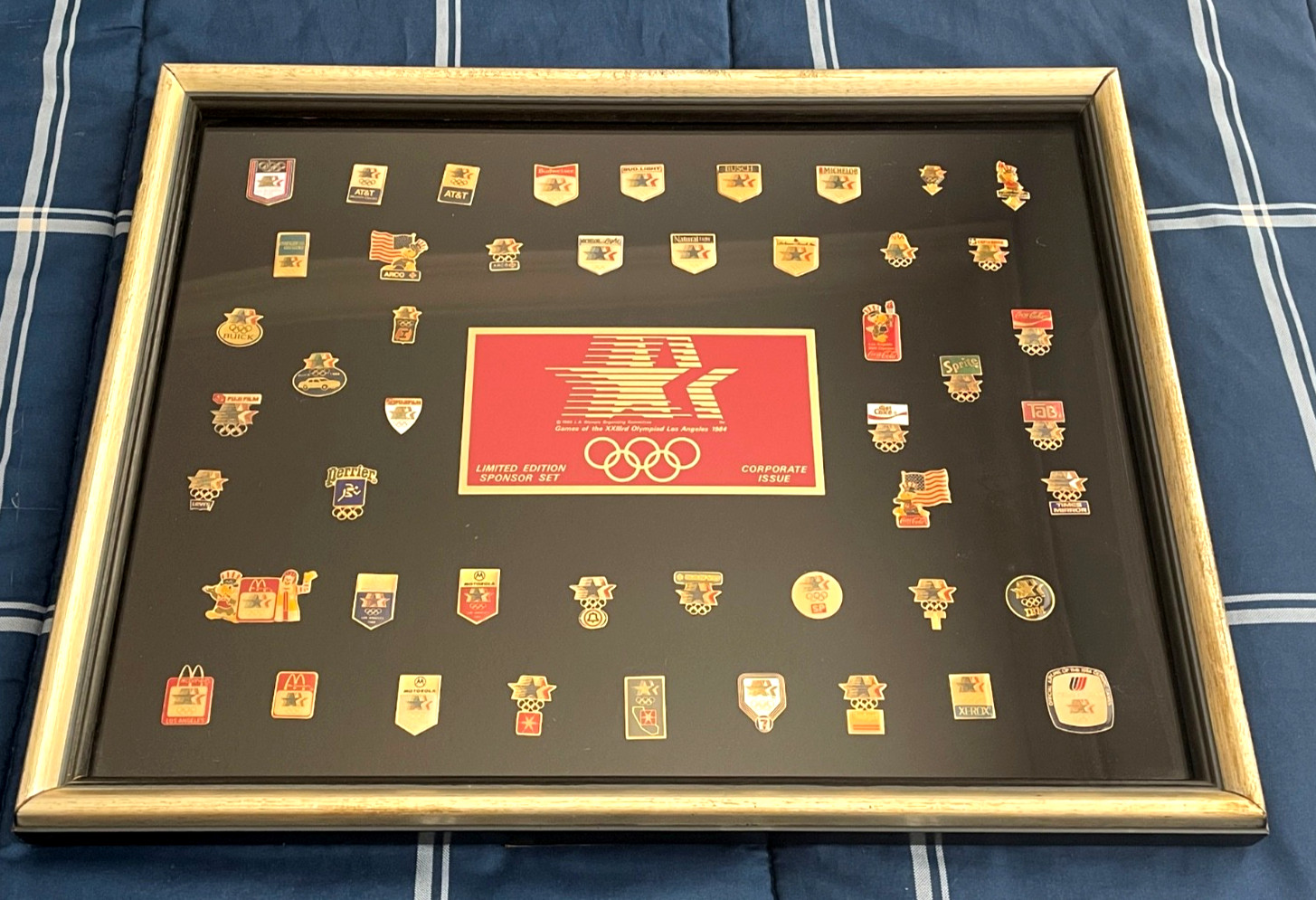 Los Angeles 1984 Olympic Pins Framed Set Corporate Issue Limited Edition