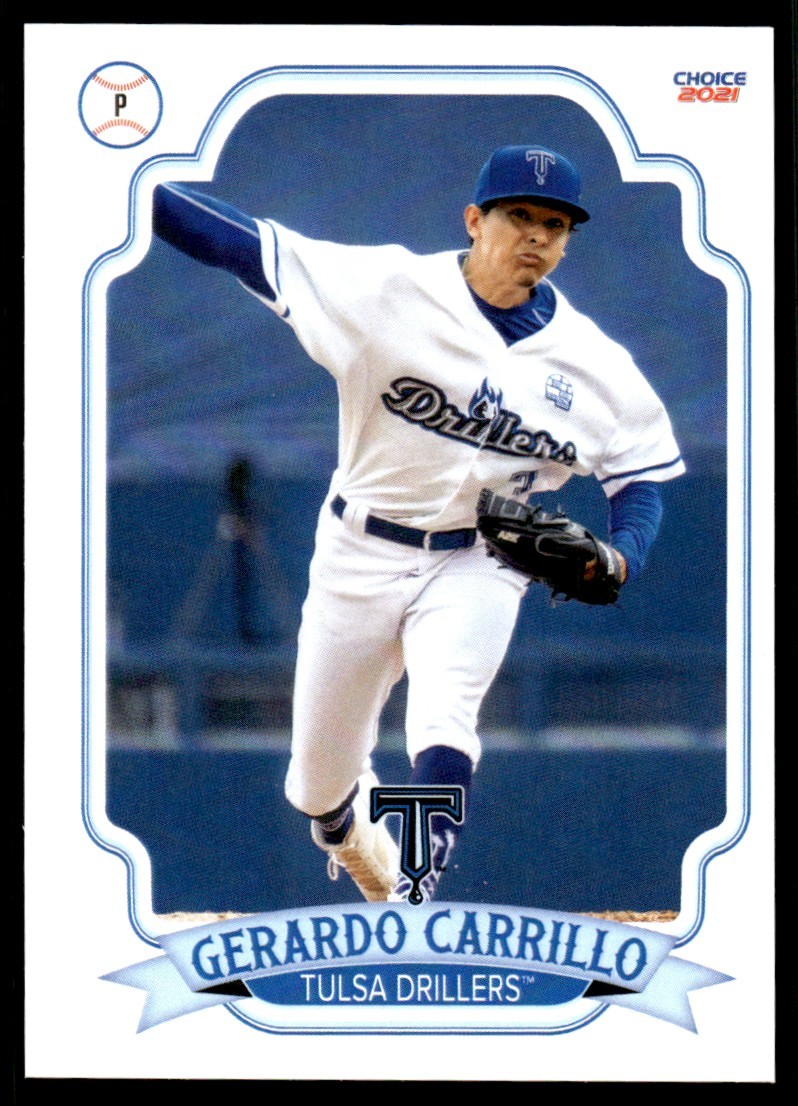 2021 Gerardo Carrillo Choice Minor League Rookie Card RC Tulsa Drillers