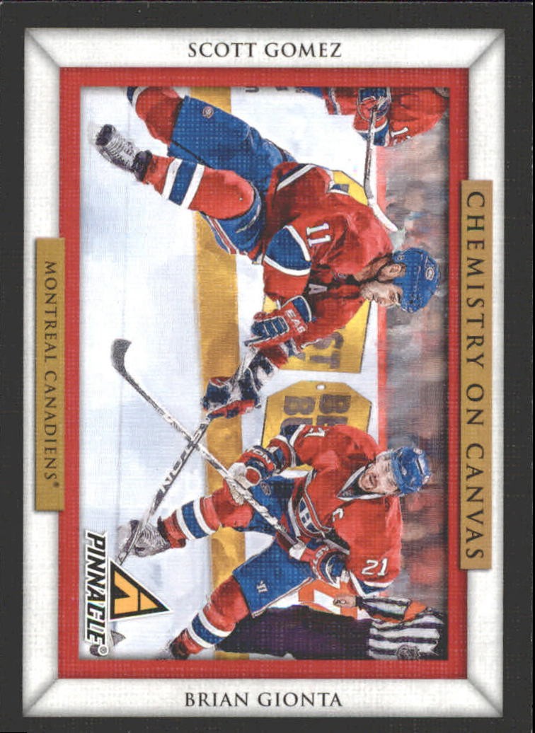 2010-11 Pinnacle Chemistry On Canvas #17 Brian Gionta Scott Gomez – HKY