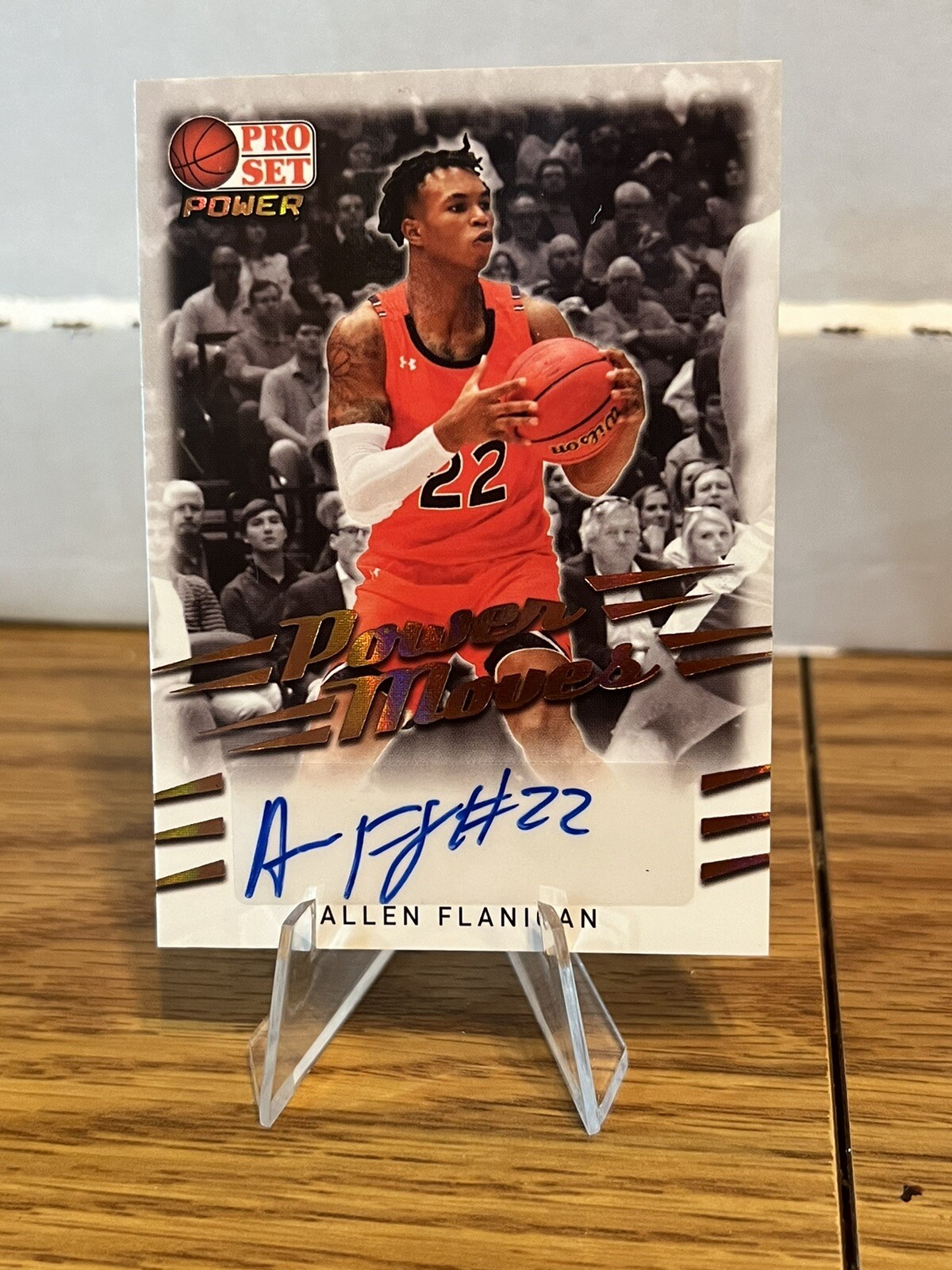 2021-22 Leaf Pro Set Power Basketball – Allen Flanigan – Bronze Power Moves Auto