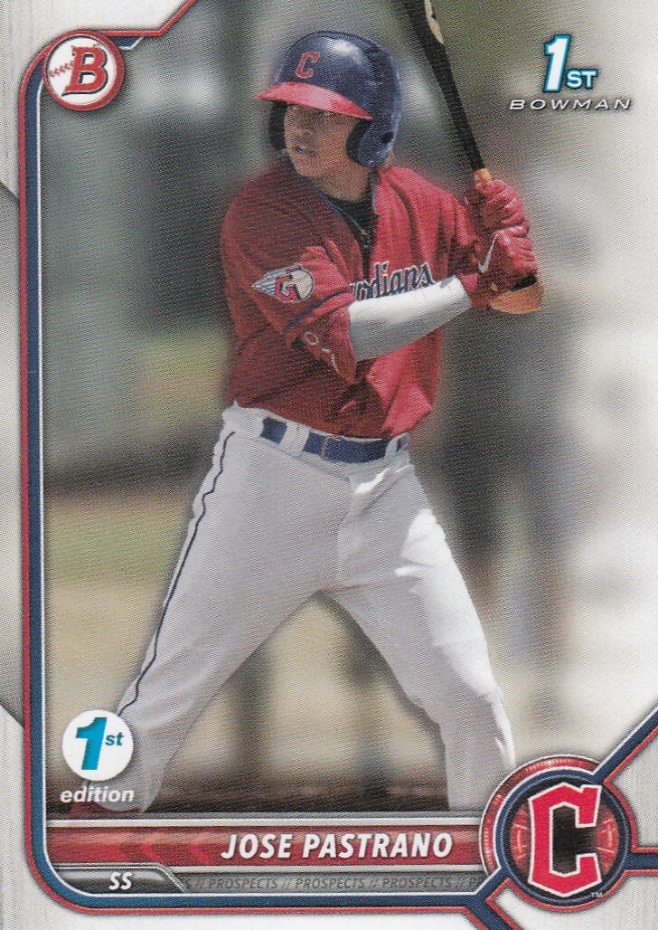 JOSE PASTRANO BOWMAN 1ST EDITION PROSPECTS 1ST ROOKIE RC GUARDIANS #BPPF-19 2022
