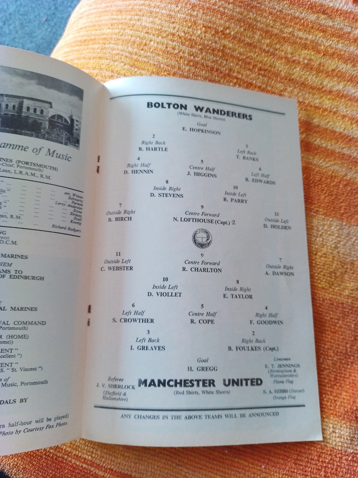 BOLTON v MANCHESTER UNITED 1958 FA CUP FINAL Reproduction PROGRAMME (1)