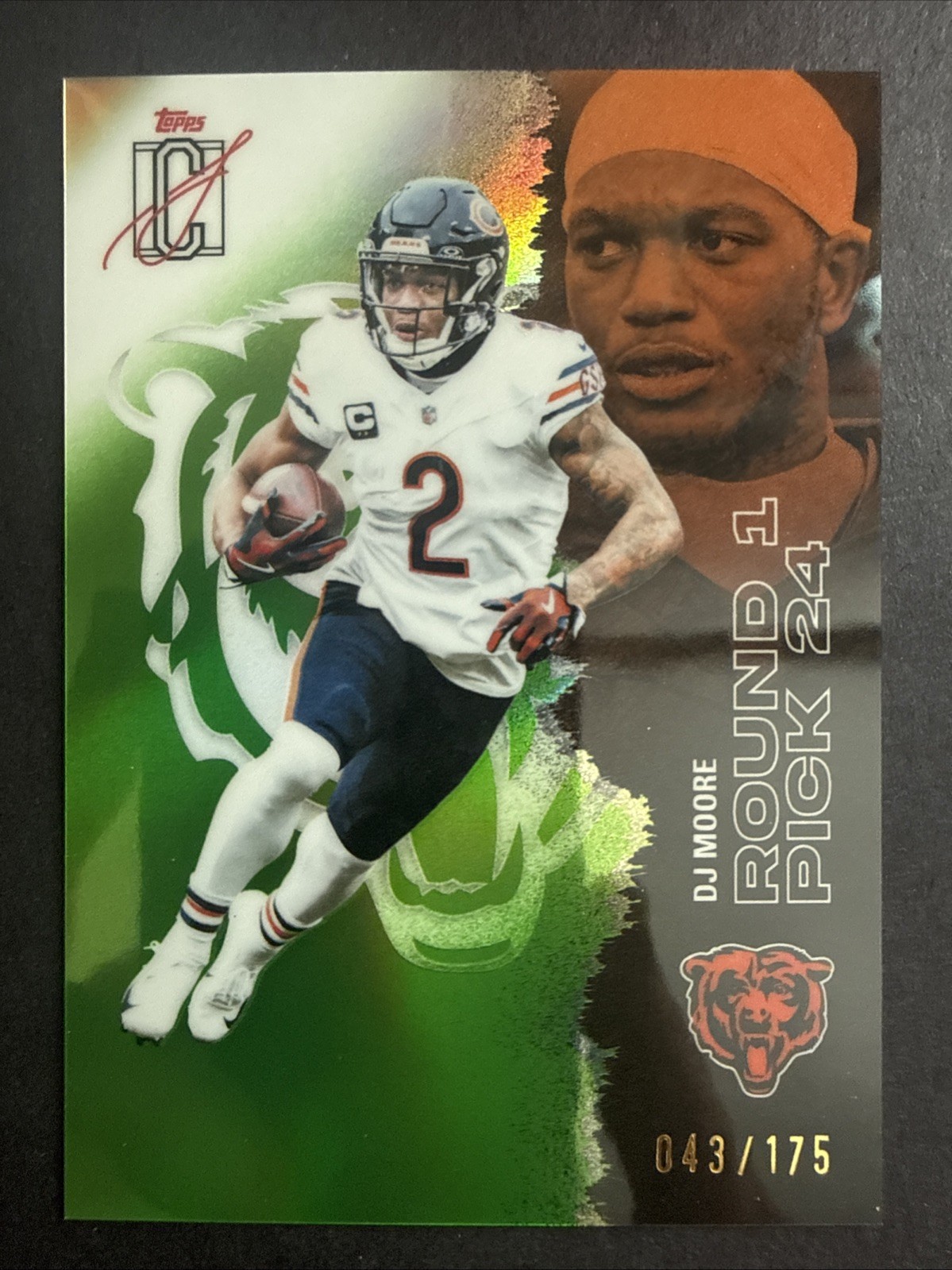 2025 TOPPS SIGNATURE CLASS DJ MOORE LIME GREEN #67 BEARS /175
