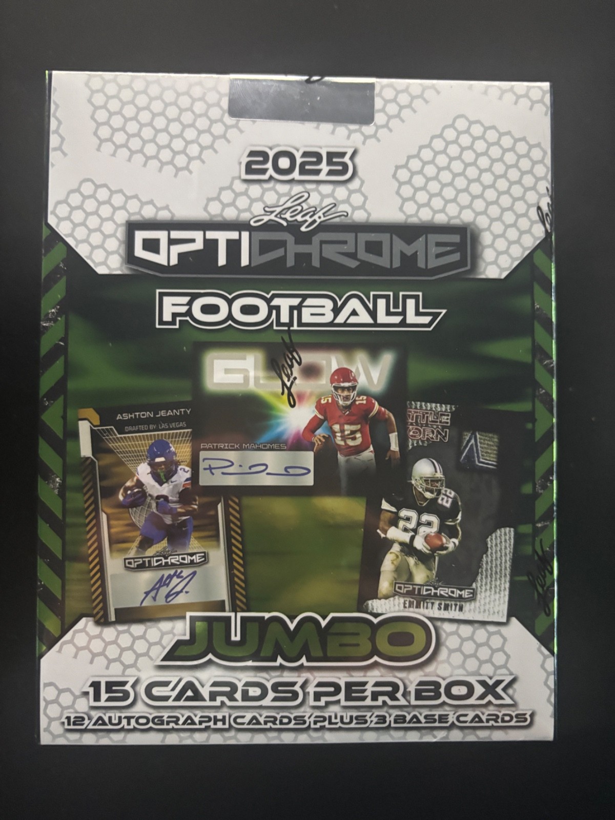 2025 Leaf Optichrome Football Factory Sealed Jumbo Box 12 Auto Autograph Per Box
