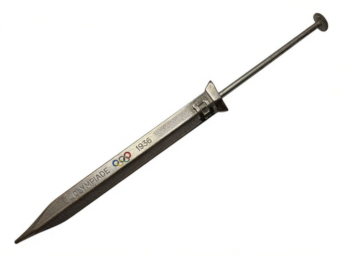 Original Berlin 1936 Olympic Games Art Deco Mechanical Silvered Pencil