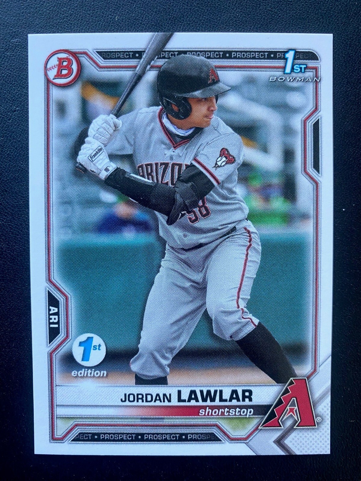 2021 Bowman Draft 1st Edition JORDAN LAWLAR #BD-194 ARIZONA DIAMONDBACKS 1st